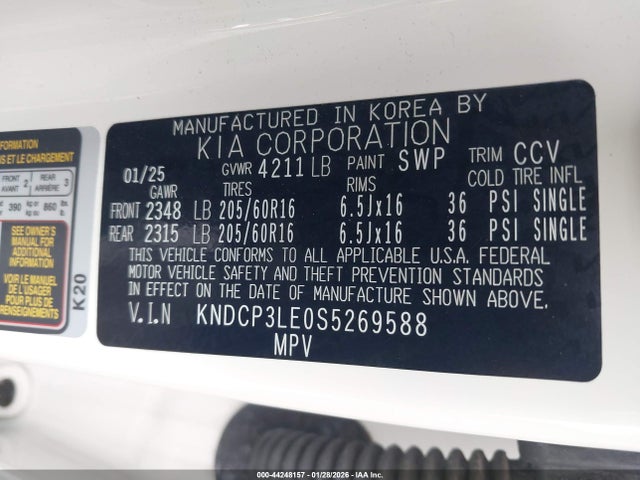 KNDCP3LE0S5269588 KIA NIRO LX