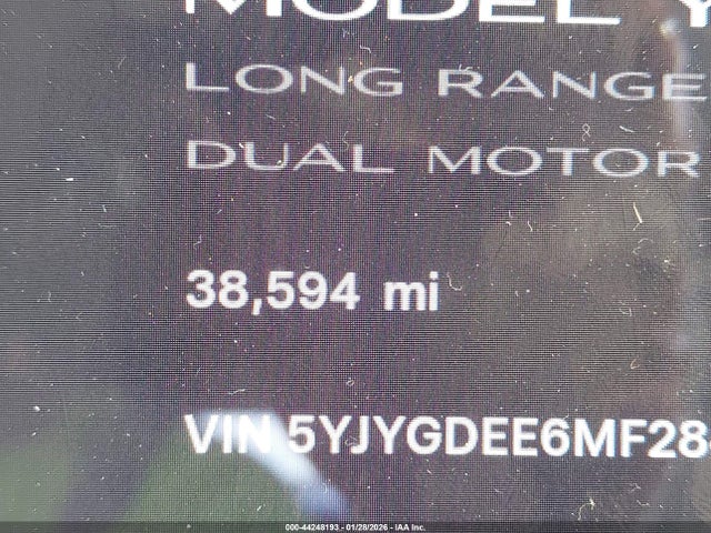 5YJYGDEE6MF284168 Tesla Model Y Long Range Dual Motor All-wheel Drive