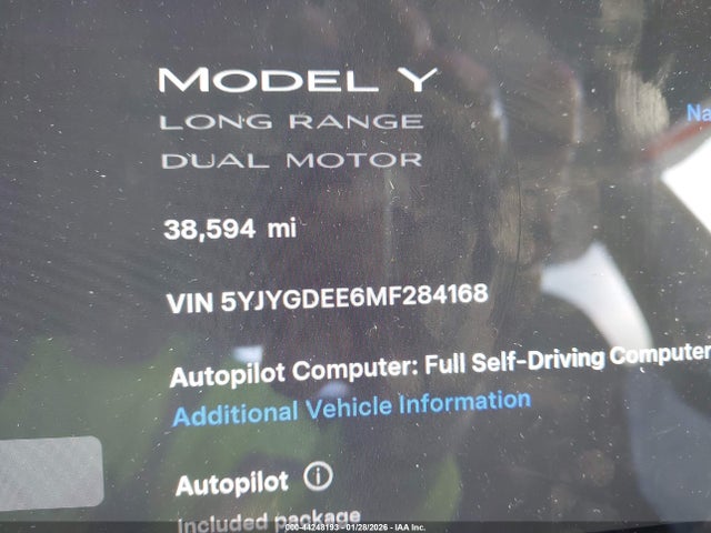 2021 TESLA MODEL Y 5YJYGDEE6MF284168 Photo 6
