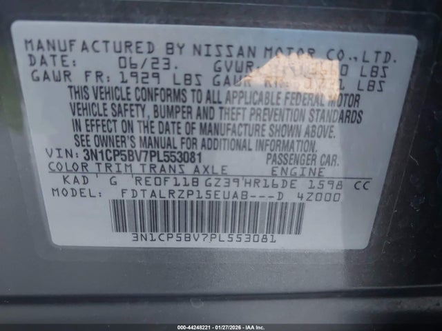 Nissan Kicks S Xtronic Cvt 2023 3N1CP5BV7PL553081 Image 9
