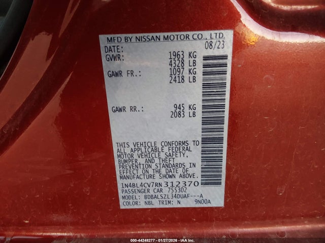 2024 NISSAN ALTIMA 1N4BL4CV7RN312370 Photo 8