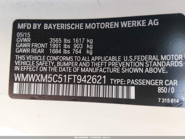 2015 MINI HARDTOP WMWXM5C51FT942621 Photo 8