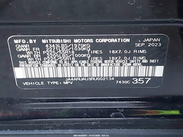 JA4ARUAU3RU002134 Mitsubishi Outlander Sport 2.0 Se Awc
