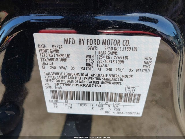 3FTTW8H39RRA97169 Ford Maverick Xlt