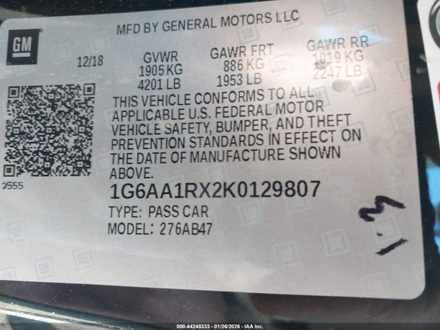 2019 CADILLAC ATS 1G6AA1RX2K0129807 Photo 8