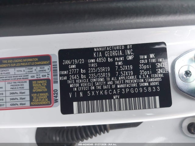 5XYK6CAF3PG095833 KIA Sportage X-line