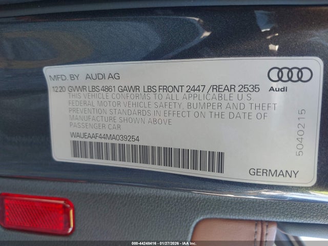 2021 AUDI A4 WAUEAAF44MA039254 Photo 8