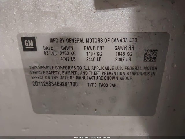 2G1125S34E9281700 Chevrolet Impala 2lt