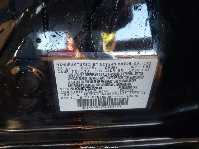 Nissan Versa 1.6 S 2025 3N1CN8DV7SL853443 Image 9