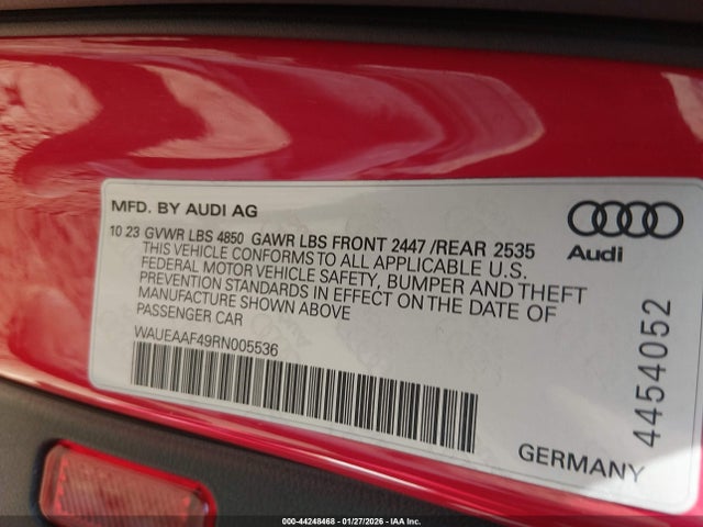 2024 AUDI A4 WAUEAAF49RN005536 Photo 8