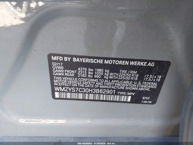 WMZYS7C30H3B62901 Mini Countryman Cooper