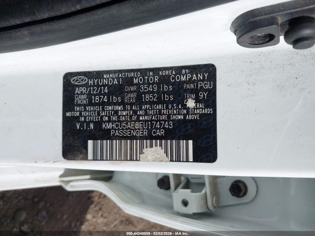 Продажа на аукционе авто 2014 Hyundai Accent Se, vin: KMHCU5AE8EU174743, номер лота: 44248559