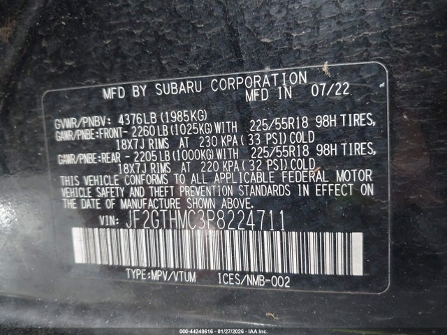 Subaru Crosstrek Limited 2023 JF2GTHMC3P8224711 Image 9