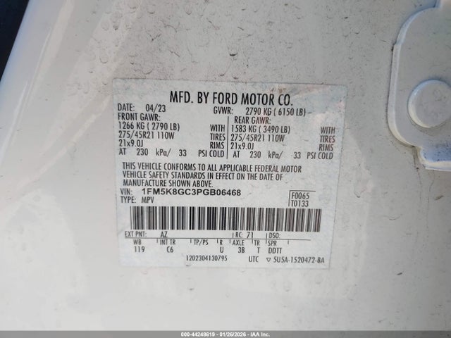 Ford Explorer St 2023 1FM5K8GC3PGB06468 Image 9