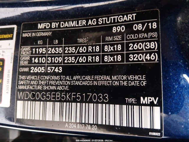 2019 MERCEDES-BENZ GLC 350E WDC0G5EB5KF517033 Photo 8