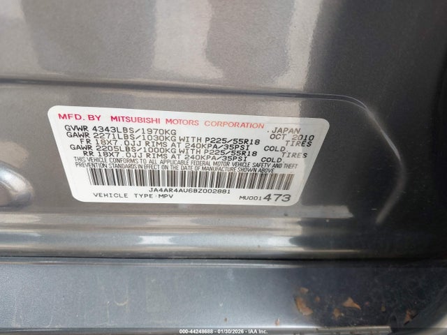 2011 MITSUBISHI OUTLANDER SPORT JA4AR4AU6BZ002881 Photo 8