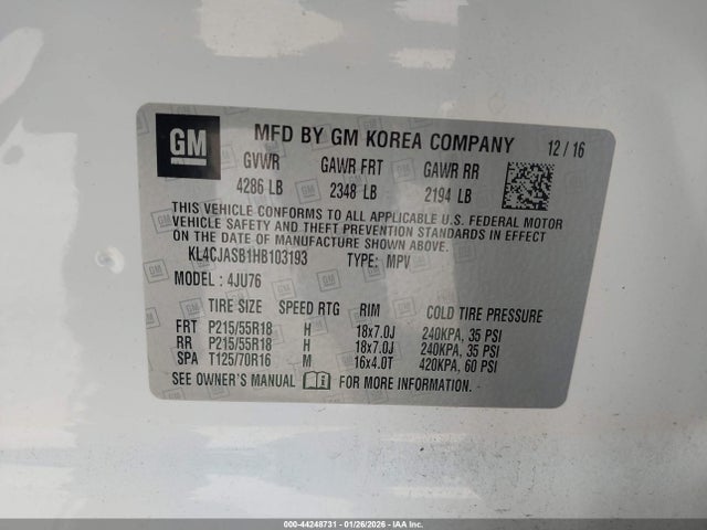 Buick Encore Preferred 2017 KL4CJASB1HB103193 Image 9