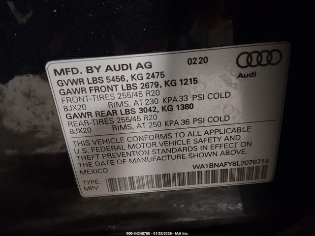 2020 AUDI Q5 WA1BNAFY8L2078719 Photo 8
