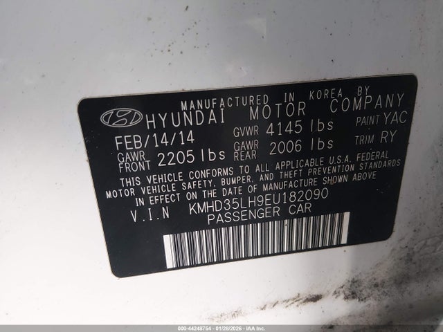 KMHD35LH9EU182090 Hyundai ELANTRA GT