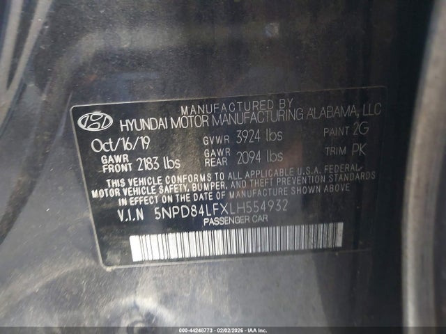 5NPD84LFXLH554932 Hyundai Elantra Value Edition