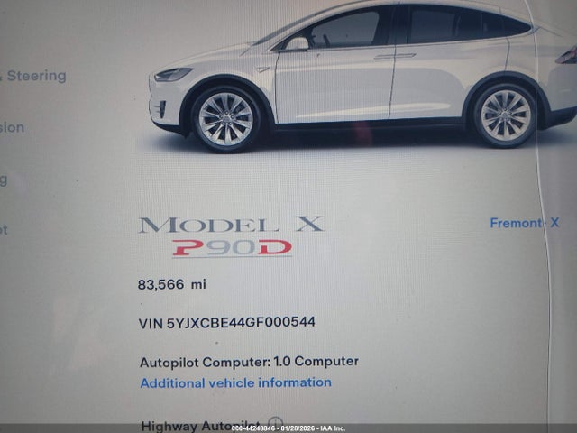 Tesla Model X 75d/p100d/p90d 2016 5YJXCBE44GF000544 Image 15