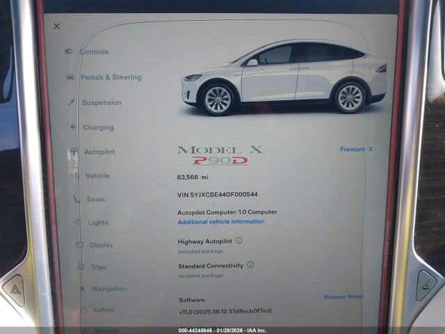 Tesla Model X 75d/p100d/p90d 2016 5YJXCBE44GF000544 Image 7