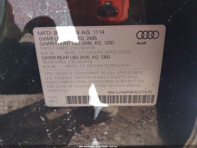 2015 AUDI Q5 WA1LFAFP6FA077975 Photo 8
