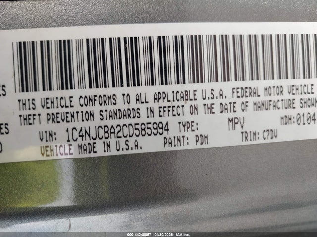 2012 JEEP COMPASS 1C4NJCBA2CD585994 Photo 8