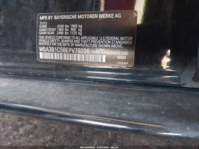 BMW 320i 2014 WBA3B1C58EPV79206 Image 9