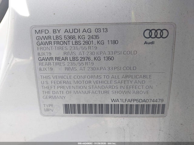 2013 AUDI Q5 WA1LFAFP5DA074479 Photo 8