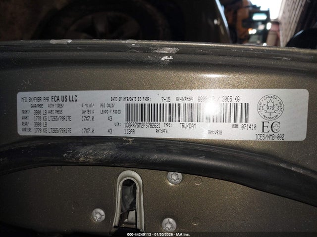 2015 Ram 1500 St მანქანა იყიდება აუქციონზე, vin: 1C6RR7SM2FS782621, აუქციონის ნომერი: 44249113