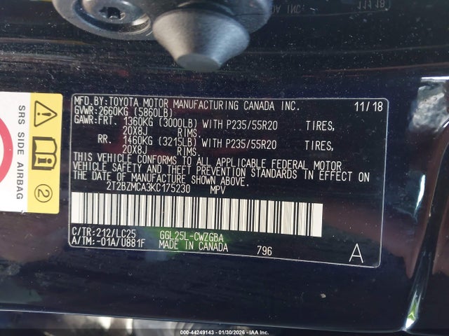 2019 Lexus Rx 350 F Sport მანქანა იყიდება აუქციონზე, vin: 2T2BZMCA3KC175230, აუქციონის ნომერი: 44249143
