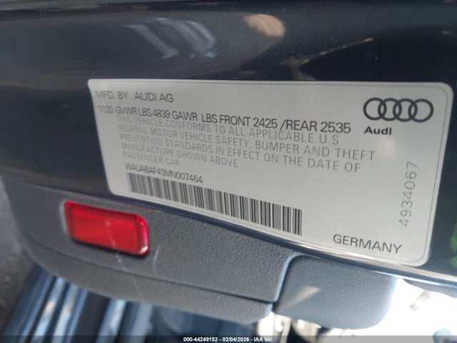 2021 AUDI A4 WAUABAF43MN007464 Photo 8