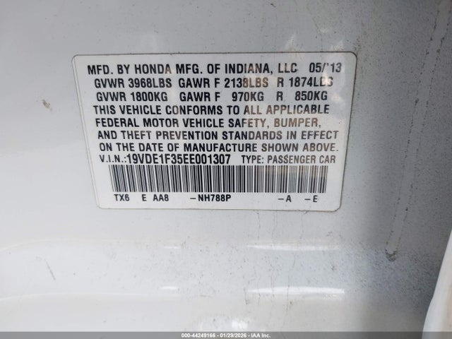 2014 ACURA ILX 19VDE1F35EE001307 Photo 8