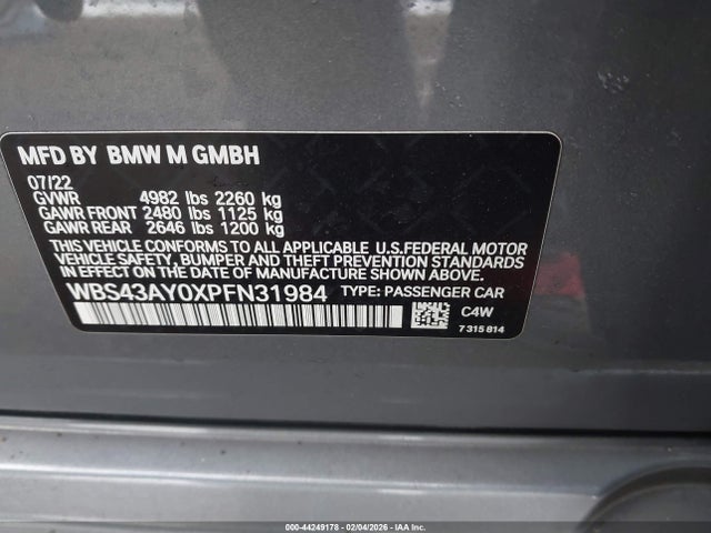 2023 BMW M3 WBS43AY0XPFN31984 Photo 8
