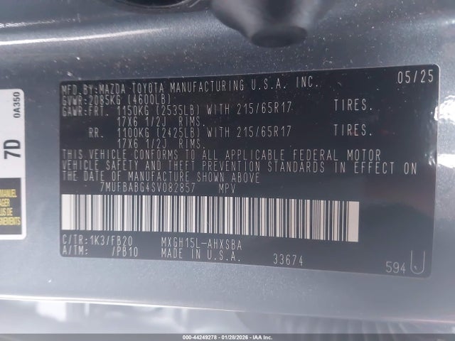 2025 TOYOTA COROLLA CROSS HYBRID 7MUFBABG4SV082857 Photo 8