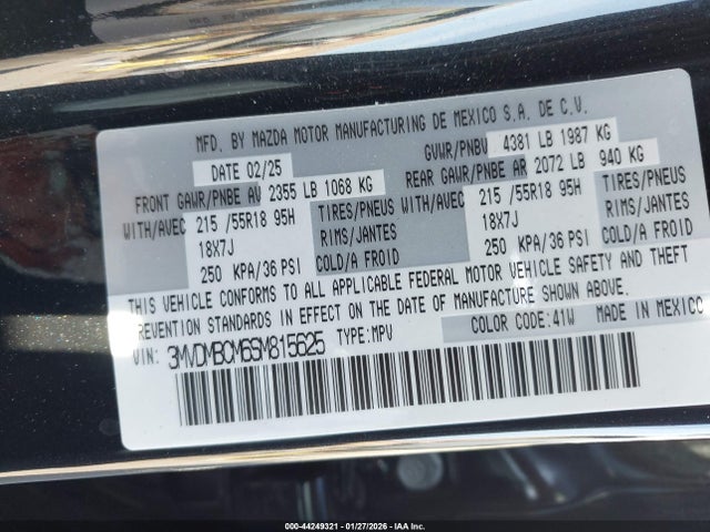 3MVDMBCM6SM815625 Mazda Cx-30 2.5 S Preferred Package
