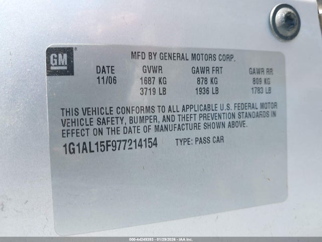 2007 CHEVROLET COBALT 1G1AL15F977214154 Photo 8