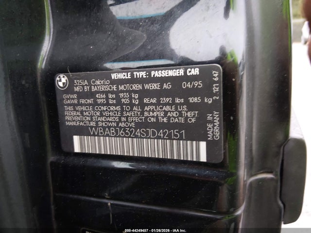 1995 BMW 325 WBABJ6324SJD42151 Photo 8