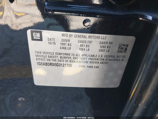 2016 CADILLAC ATS 1G6AB5RX6G0121706 Photo 8