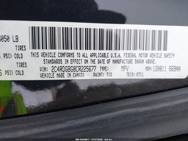 2012 DODGE GRAND CARAVAN 2C4RDGBG8CR225677 Photo 8