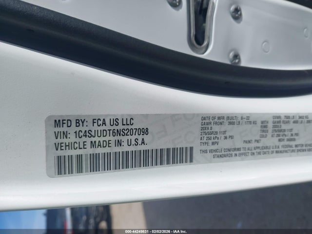 2022 JEEP WAGONEER 1C4SJUDT6NS207098 Photo 8