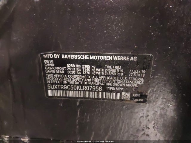 2019 BMW X3 5UXTR9C50KLR07958 Photo 8