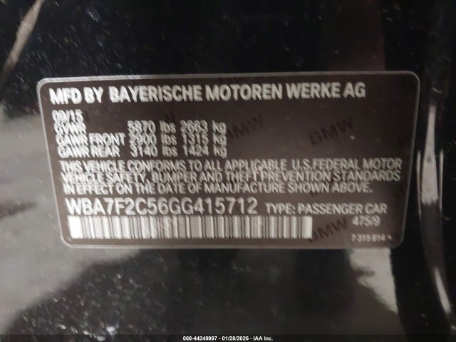 2016 BMW 750I WBA7F2C56GG415712 Photo 8