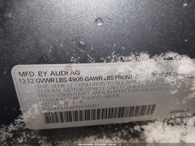 Продаж на аукціоні авто 2013 Audi A4 2.0t Premium, vin: WAUFFAFL8DN034001, номер лоту: 44250080