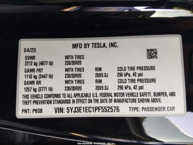 2023 TESLA MODEL 3 5YJ3E1EC1PF552576 Photo 8