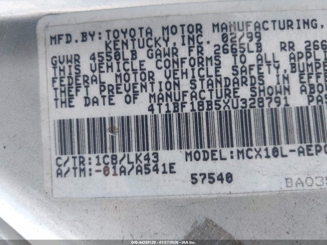 1999 TOYOTA AVALON 4T1BF18B5XU328791 Photo 8