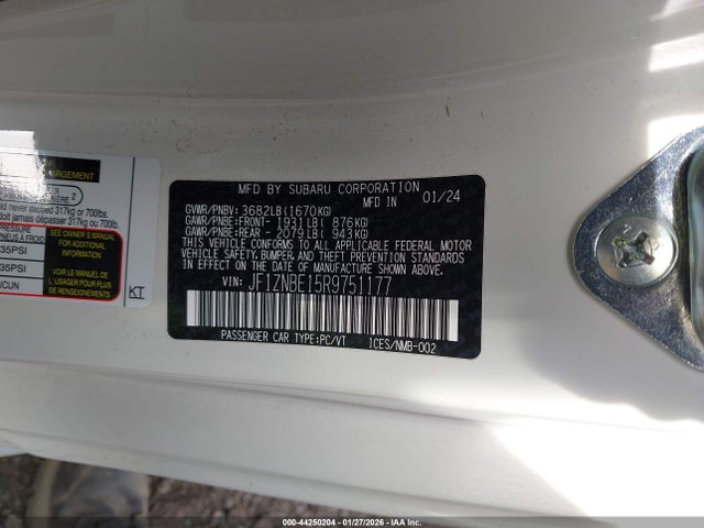 JF1ZNBE15R9751177 Toyota Gr86 Premium
