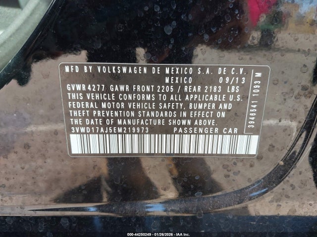 3VWD17AJ5EM219973 Volkswagen Jetta 1.8t Se