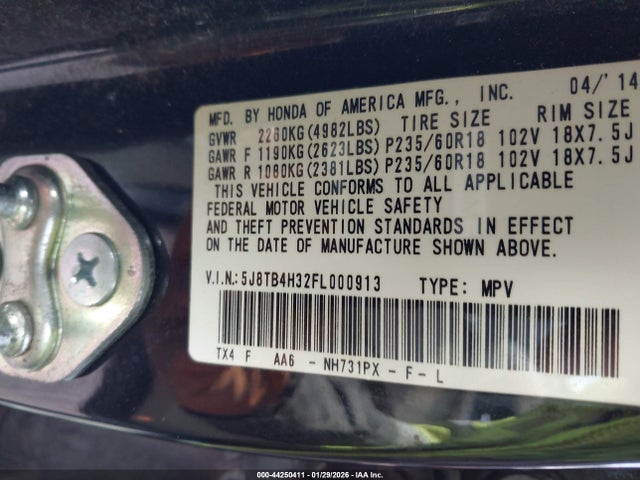 2015 ACURA RDX 5J8TB4H32FL000913 Photo 8